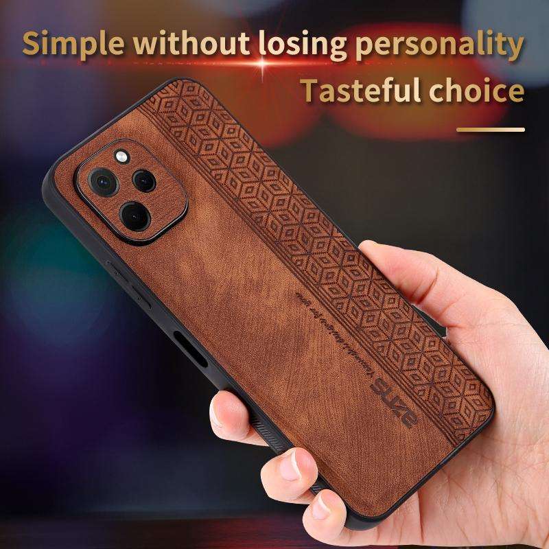 For Huawei Enjoy 50z / nova Y61 AZNS 3D Embossed Skin Feel Phone Case(Black)