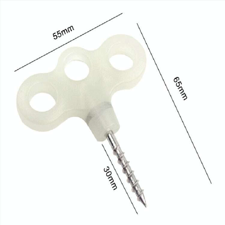 Outdoor 3-holed Luminous Threaded Tent Peg Camping Deck Stainless Steel Hook Safety Wind Noctiluc...
