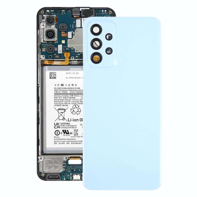 For Samsung Galaxy A23 5G SM-A236A Original Battery Back Cover with Camera Lens Cover(Blue)