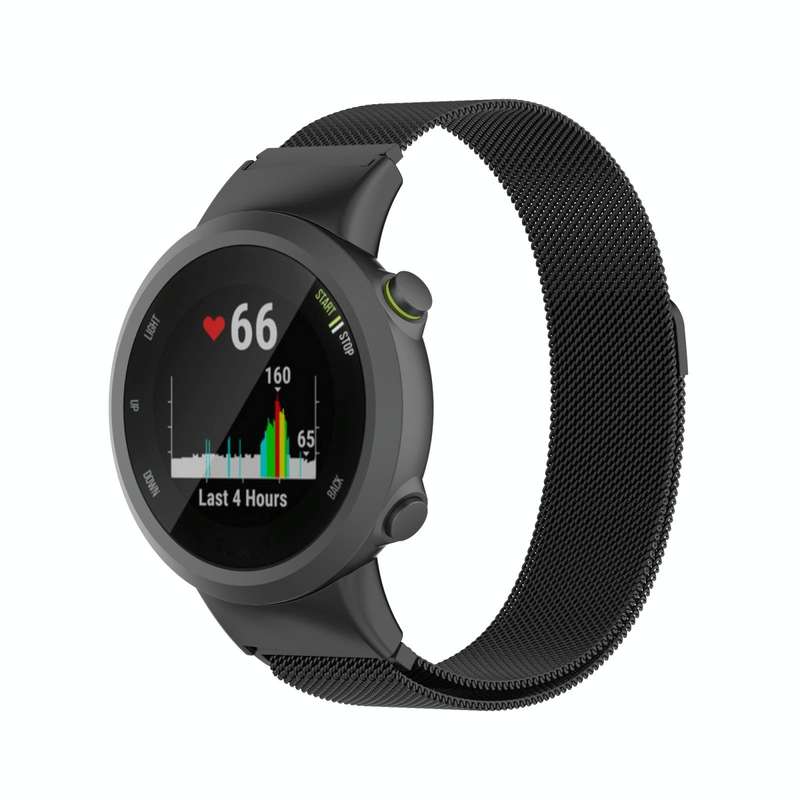 For Garmin Forerunner 45 / 45S / Swim 2 Milanese Watch Band(Black)