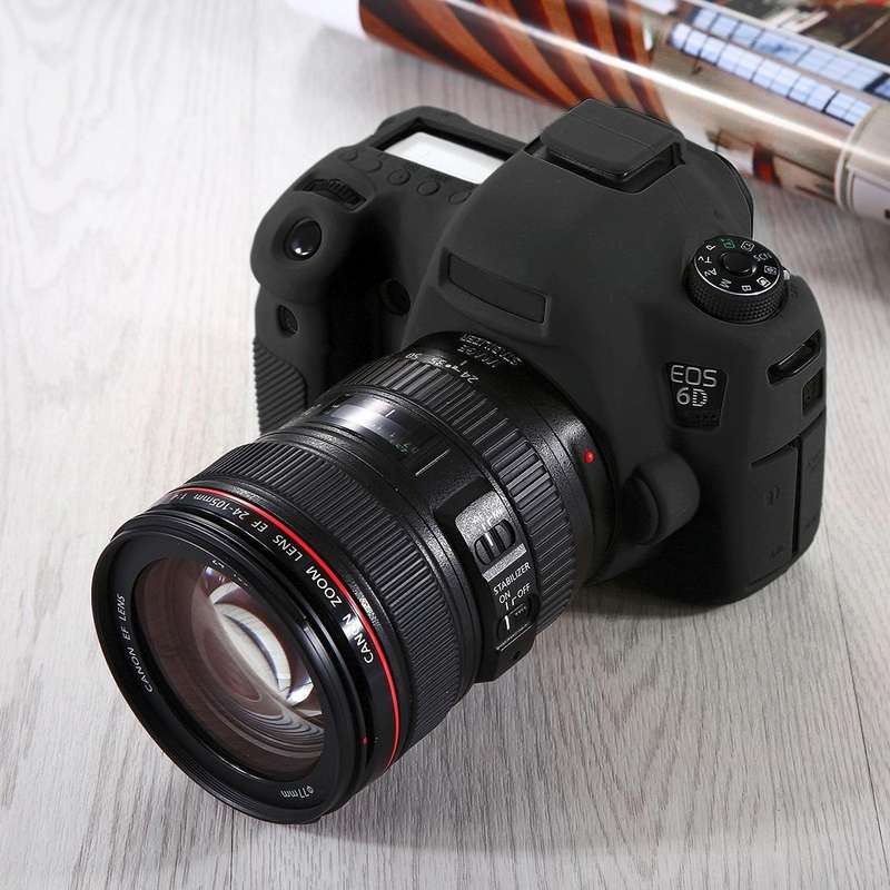 PULUZ Soft Silicone Protective Case for Canon EOS 6D(Black)