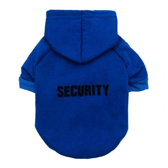 Autumn Winter Fleece Hooded Teddy Pet Dog Sweater Clothes, Size:M(Blue)