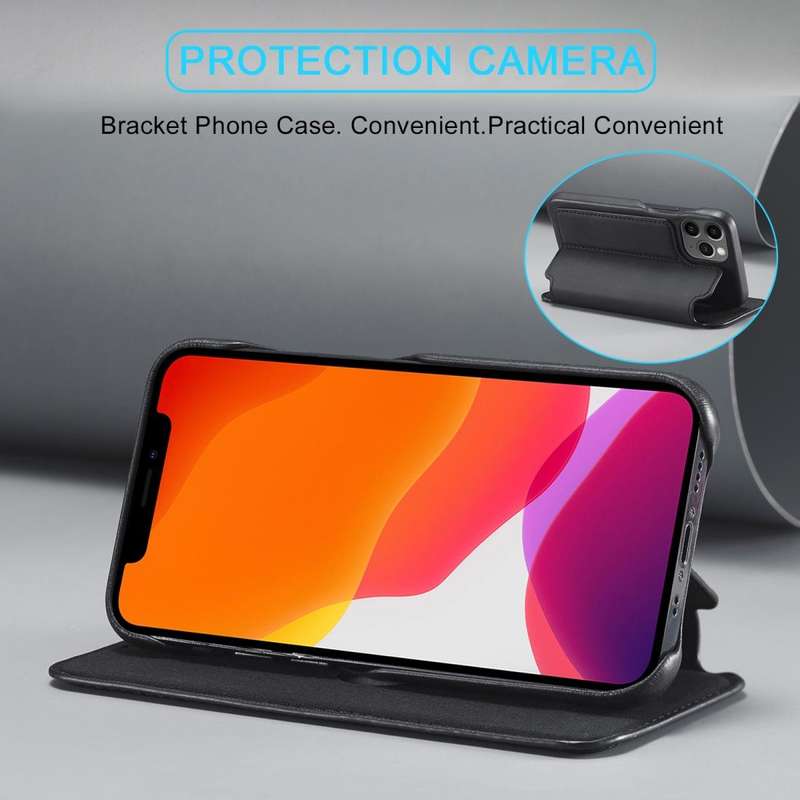 For iPhone 12 mini LC.IMEEKE Hon Ancient Series Horizontal Flip Leather Case with Holder & Card S...