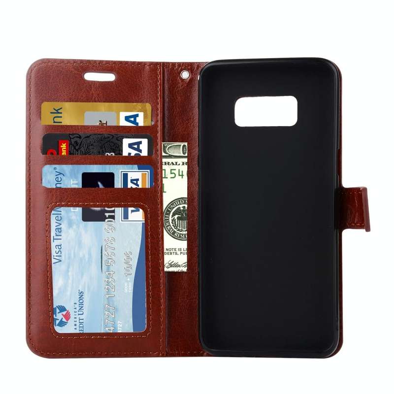 For Galaxy S8 Retro Crazy Horse Texture Horizontal Flip Leather Case with Holder & Card Slots & W...