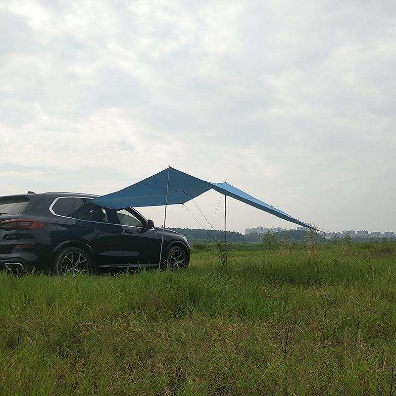 Outdoor Picnic Camping Tent On The Side Of The Car Rain-proof Sunshade Canopy 200x440cm(Blue)