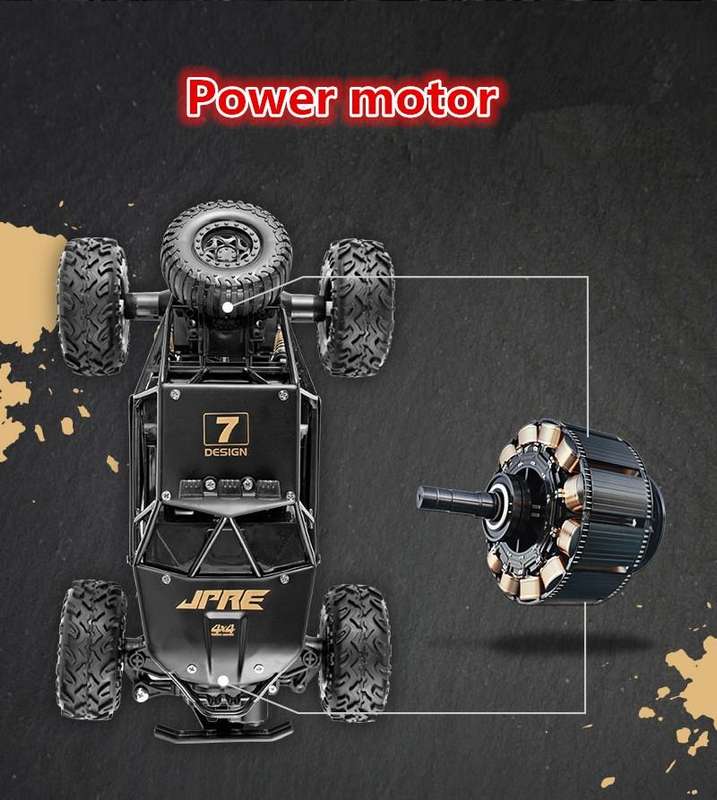 HD6241 1:16 Mountain-climbing Bigfoot Four-wheel Children Remote-controlled Off-road Vehicle Toy(...