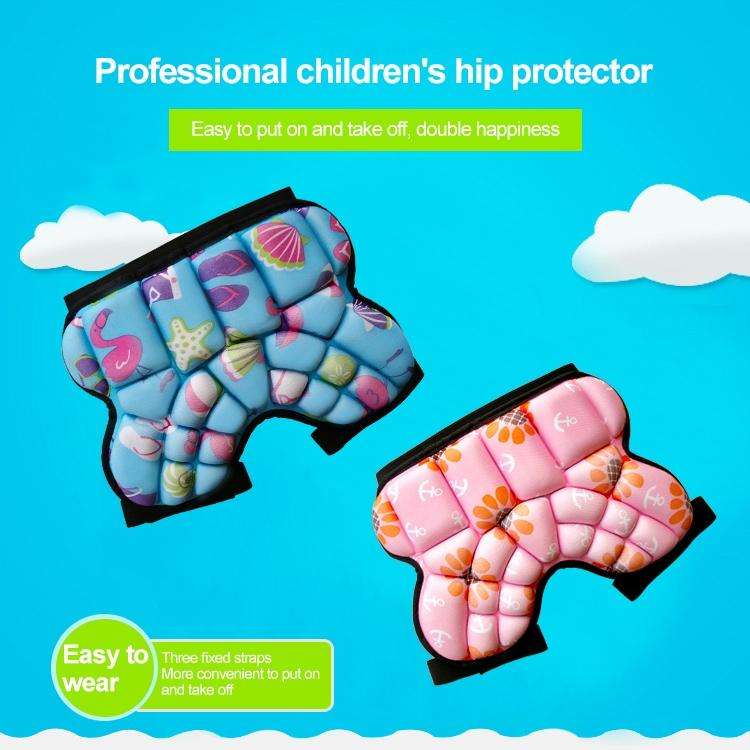 Children Outdoor Sports Roller Skating Protective Gear Hip Butt Padded Shorts Pants(Pink)