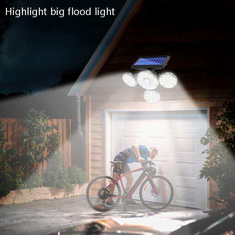 TG-TY051 4-Head Rotatable Solar Wall Light Body Sensor Outdoor Garden Waterproof Corridor Garden ...