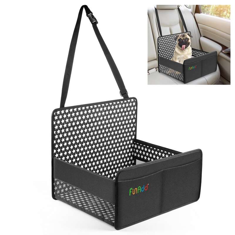 FunAdd Breathable and Foldable Pet Dog Car Basket Anti-dirty Waterproof Pad (Black)