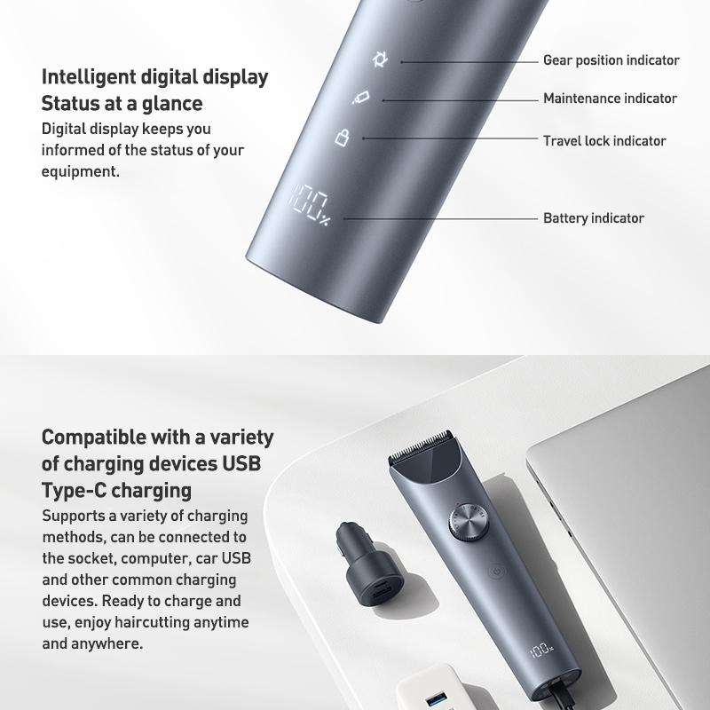 Original Xiaomi Mijia Hair Trimmer Clipper 2 Professional Clippers Titanium Alloy Blade Rechargea...