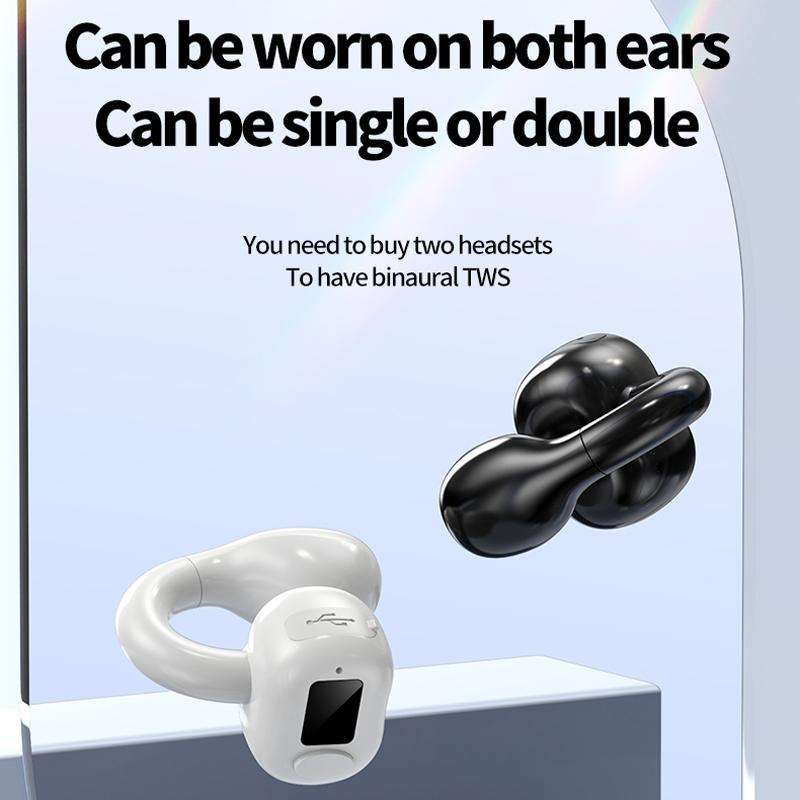 M10 IPX5 Waterproof Ear Clip Bluetooth Earphones, Style: Single Skin Color