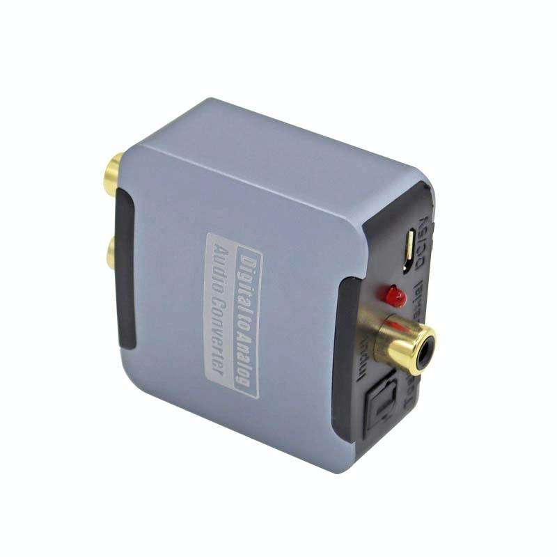 YQ-080 Digital Fiber Optic Coaxial Audio Converter, Interface: Host+USB Power Cable+Fiber Optic C...