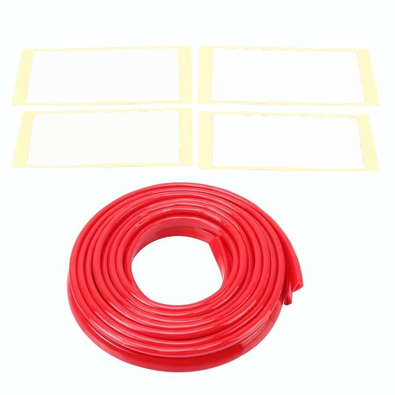 5.6m Car Decorative Strip Rubber Chrome Decoration Strip Door Seal Window Seal(Red)