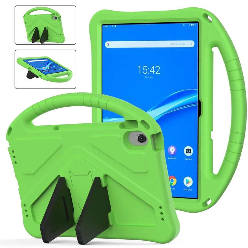 For Lenovo Tab M10 Plus 10.6 3rd Gen TB125FU 2022 EVA Shockproof Tablet Case with Holder(Green)