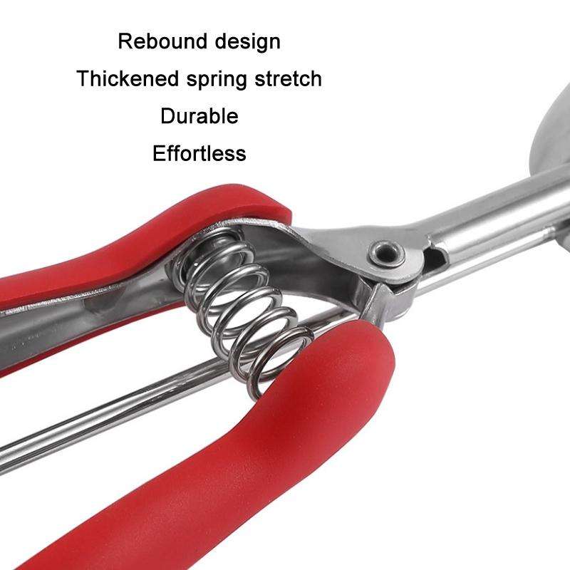 304 Stainless Steel Silicone Handle Ice Cream Scoop, Diameter 4cm