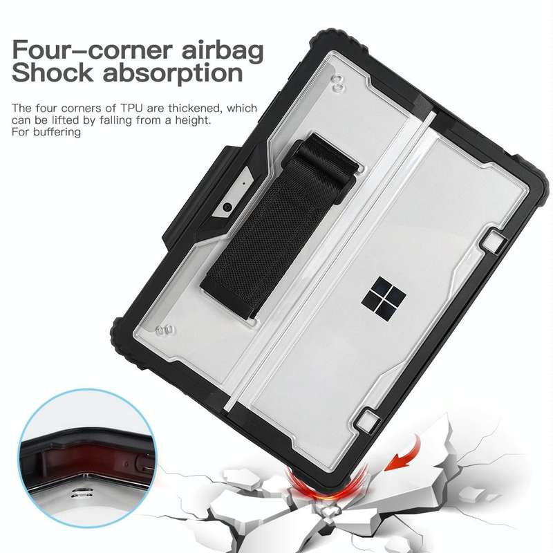 For MicroSoft Surface Pro 8 Acrylic Transparent Hand Shoulder Strap Laptop Case