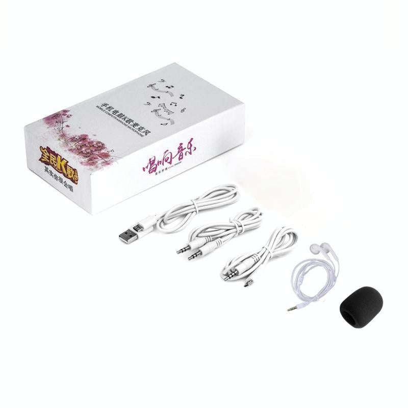 BGN-C7 Condenser Microphone Dual Mobile Phone Karaoke Live Singing Microphone Built-in Sound Card...