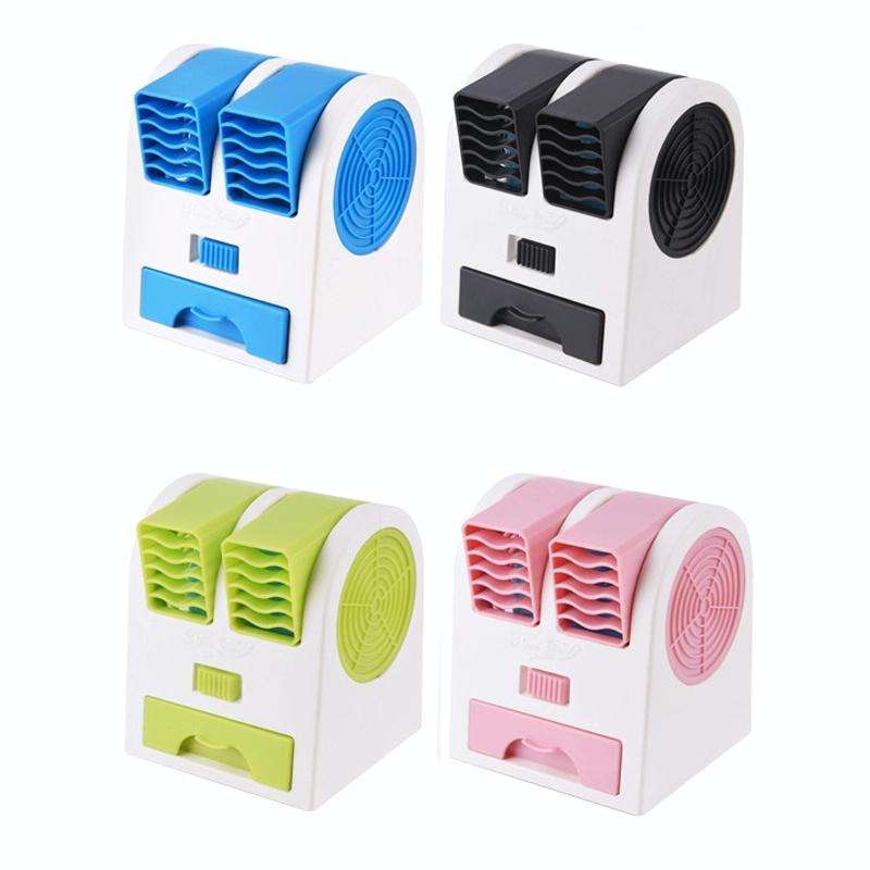 Mini Silent Dual-port Bladeless Cooling Fan(Pink)