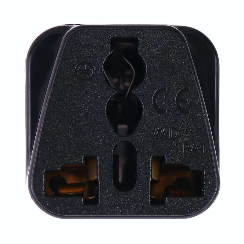 Portable Universal Socket to UK Plug Power Adapter Travel Charger (Black)