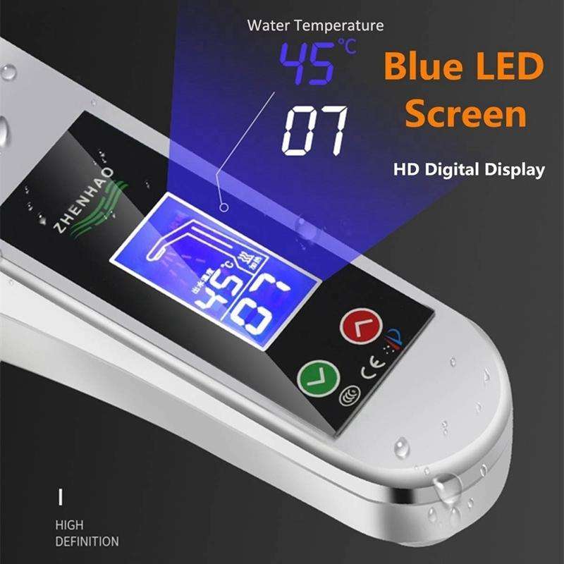 Intelligent Instant Digital Hot Water Faucet Hot and Cold Water Heater, EU Plug(White)