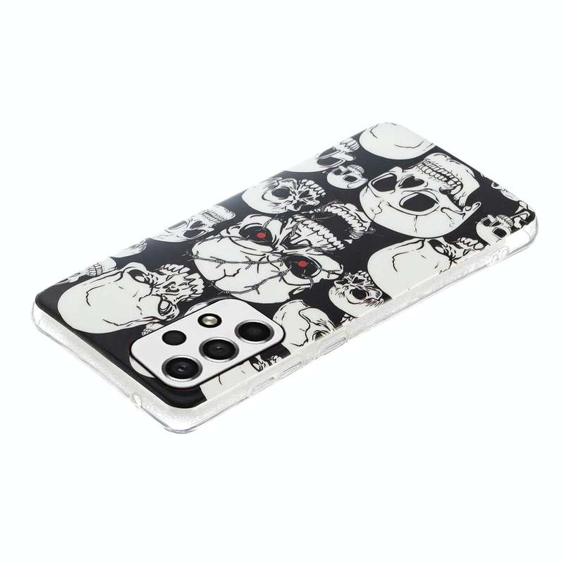 For Samsung Galaxy A53 5G Luminous TPU Protective Phone Case(Skull)