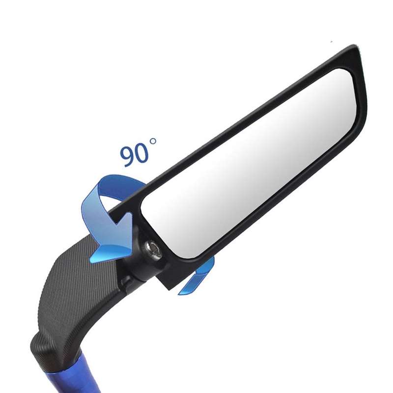 Motorcycle Modification Fixed Wind Wing Rearview Mirror (Black)