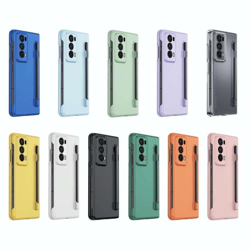 For Honor Magic V2 Integrated Skin Feel PC Phone Case with Pen / Pen Box(Light Green)