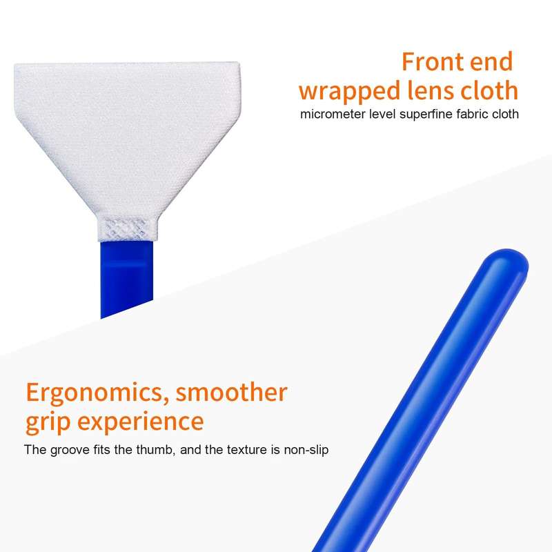 K&F CONCEPT SKU.1698 10pcs Cleaning Swabs Brush Kit Full-Frame Sensor Swabs For Nikon Canon Sony ...