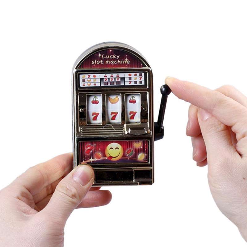 Mini Slot Machine Toy Rotatable Stress Reliever Children Party Jackpot Funny Jokes Play Toy, Rand...