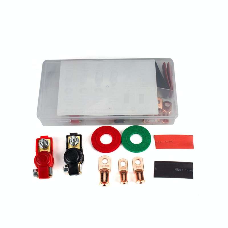 2 Pair Car Battery Cable Terminal Clamps Connectors Battery Clip Wiring Classification Set