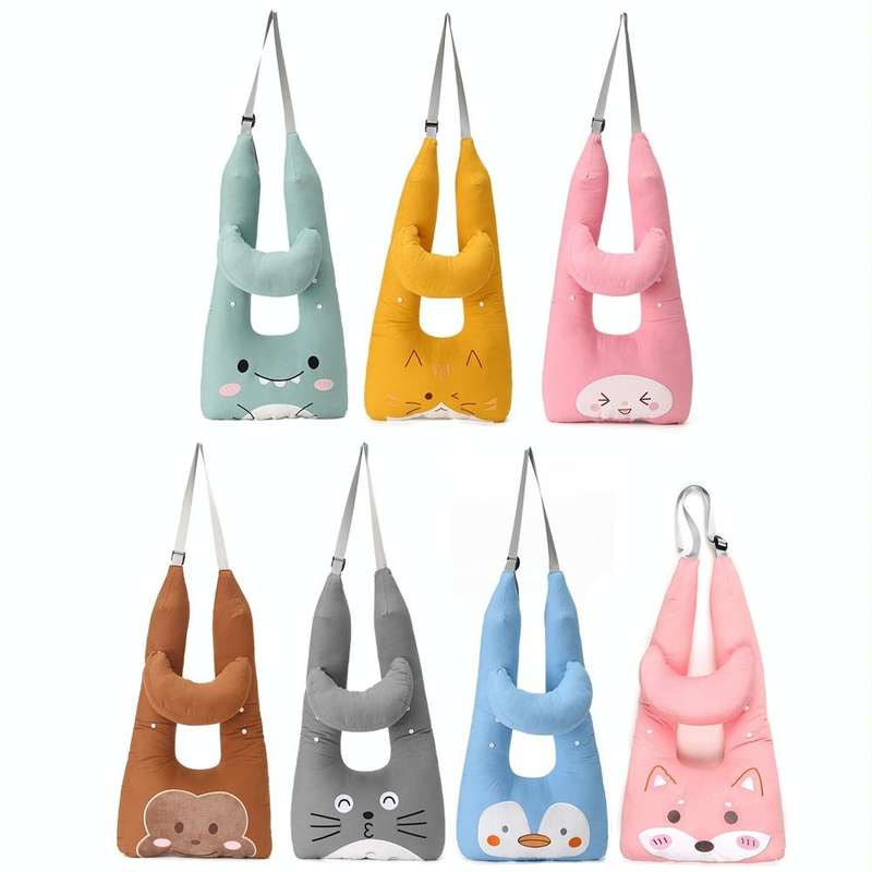 8146 Cartoon Adjustable Car Children Sleep Safety Belt U-shaped Neck Pillow(Coffee Monkey)