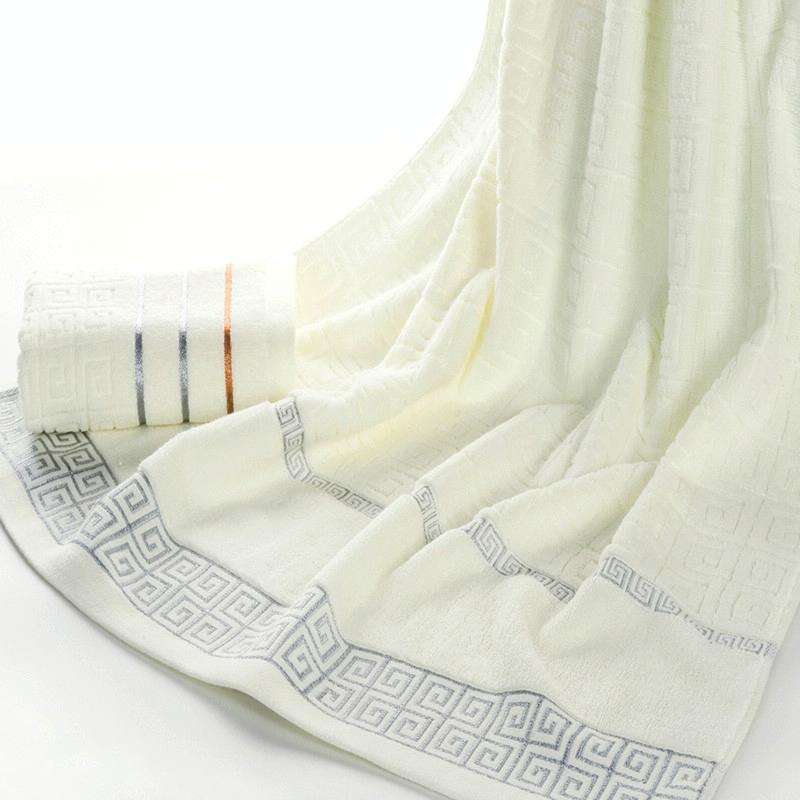 3 PCS Plaid Cotton Towel Bath Set(Dark Gray)