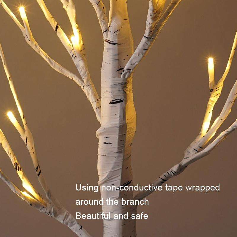SJ-SD001 LED Christmas Party Decoration Birch Tree Decorative Light, Style: Detachable Base