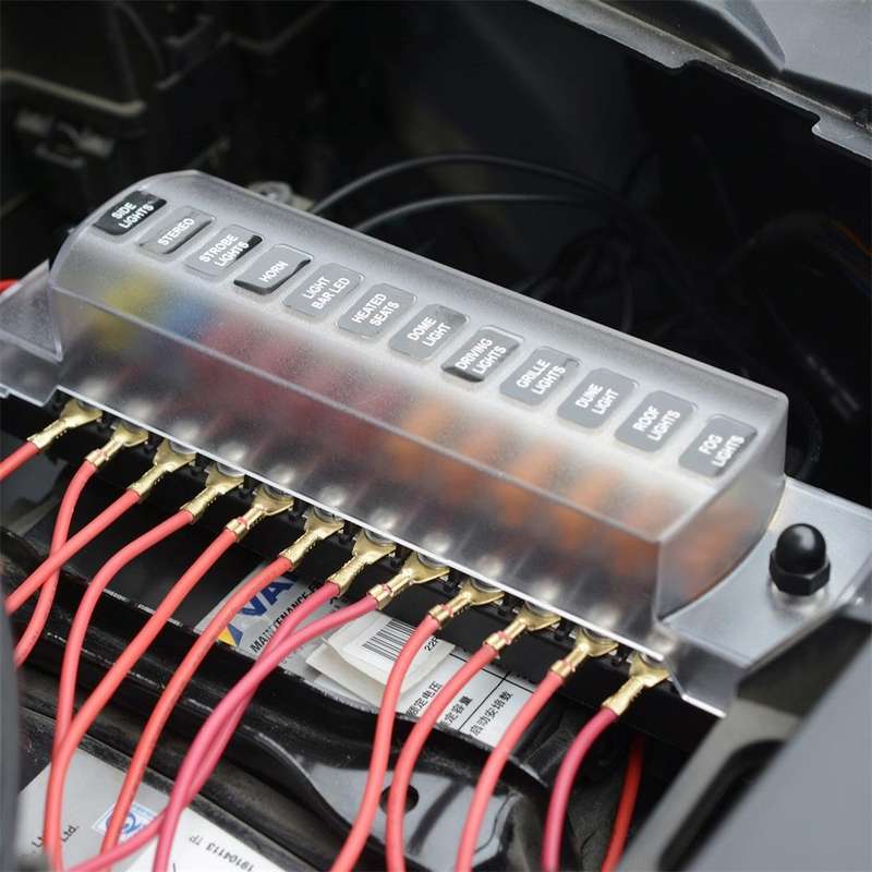 CS-978A2 FB1902 1 In 12 Out Independent Positive Negative Fuse Box without Fuse Piece for Auto Ca...