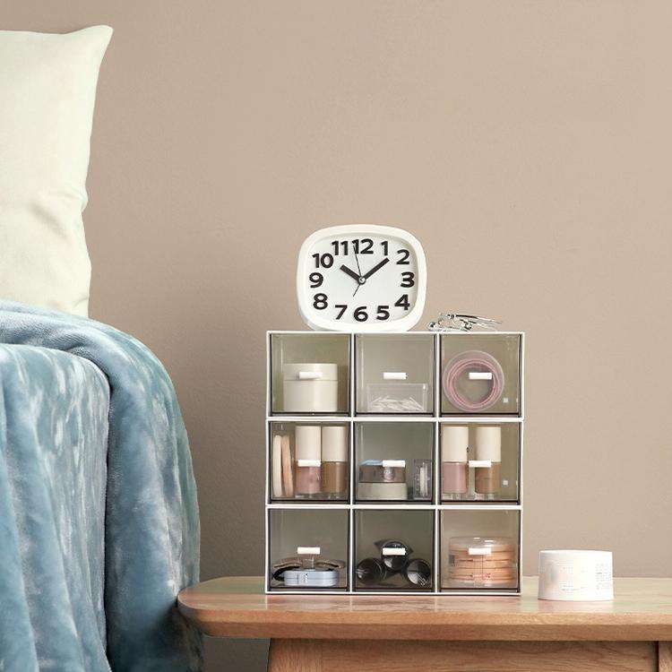 Desktop Drawer Storage Box Cosmetics Office Student Stationery Pen Dormitory Three Grid Desk Rack...