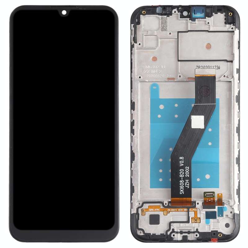 TFT LCD Screen for Motorola Moto E6S XT2053 XT2053-2 Digitizer Full Assembly with Frame (Black)