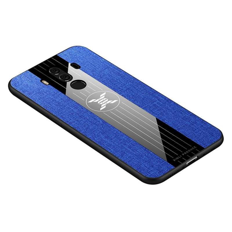 For Huawei Mate 10 Pro XINLI Stitching Cloth Textue Shockproof TPU Protective Case(Blue)