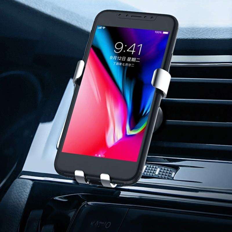 Multifunctional Mobile Phone Holder With Car Air Outlet Car Navigation Support Frame(Dark Gray)