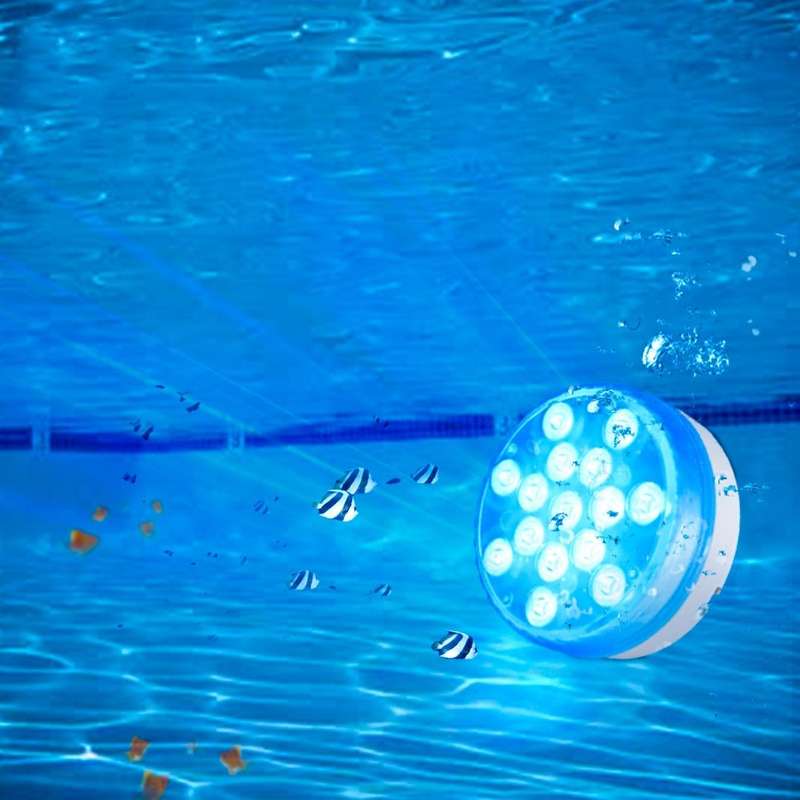 15 LEDs RF Remote Control Diving Light Magnetic Waterproof Pool Lamp, Spec: 1 PC + 1 RC(16 Colors)