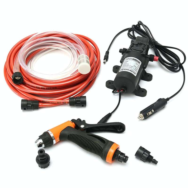 High Pressure 12V Portable 36W 73PSI Car Electric Washer Washing Machine Cigarette Lighter Water ...