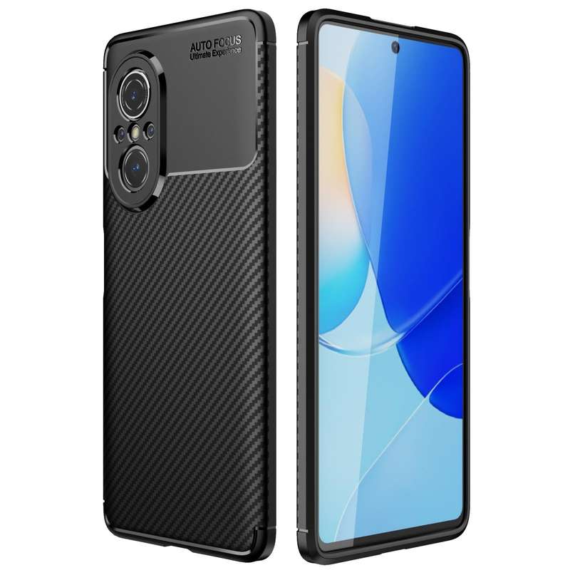 For Huawei nova 9 SE Carbon Fiber Texture Shockproof TPU Phone Case(Black)