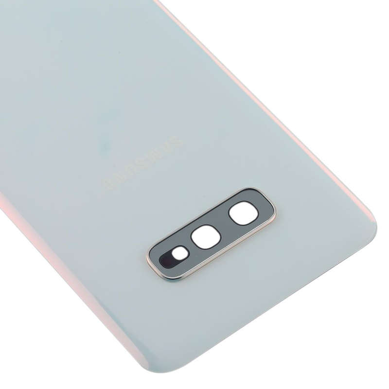 For Galaxy S10e Battery Back Cover with Camera Lens (White)