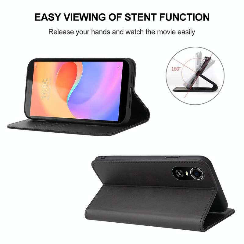 For ZTE Blade A31 Plus Magnetic Closure Leather Phone Case(Black)