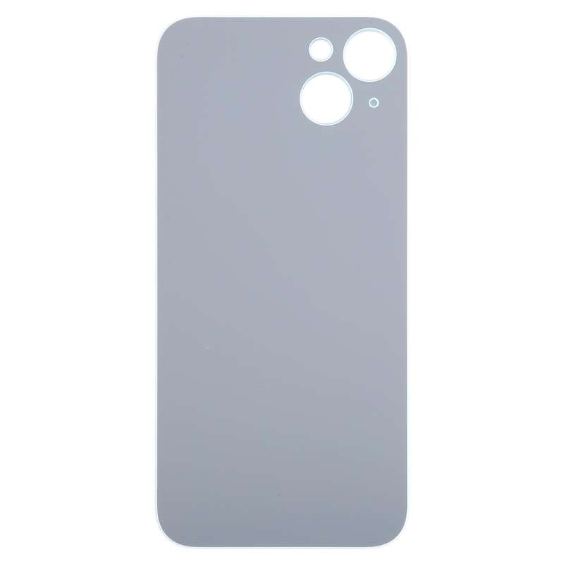 For iPhone 15 Plus Easy Replacement Big Camera Hole Glass Back Battery Cover(Blue)