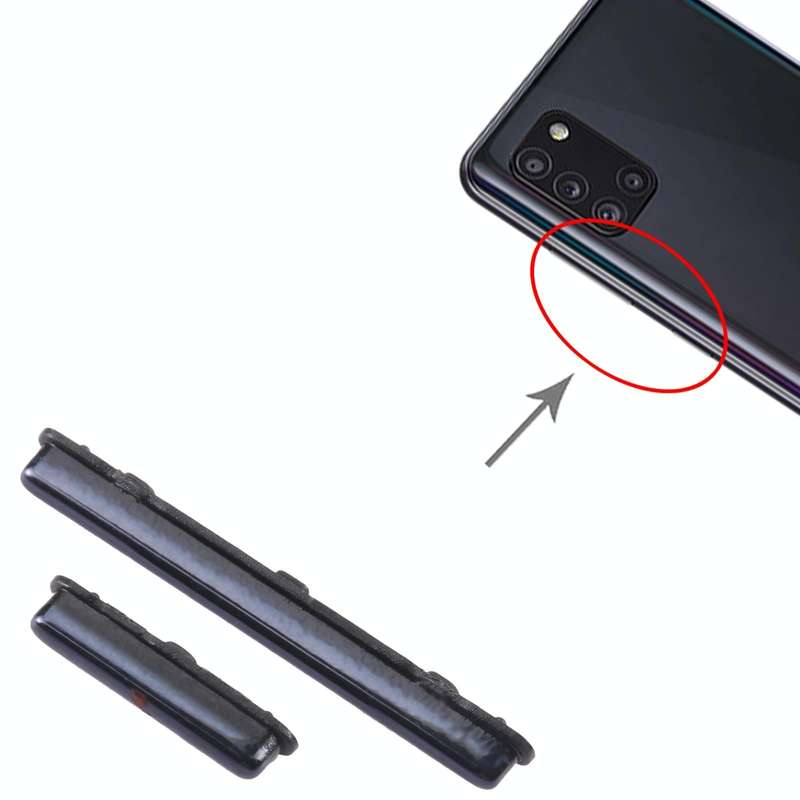 For Samsung Galaxy A41 SM-A415 10pcs Power Button + Volume Control Button(Black)