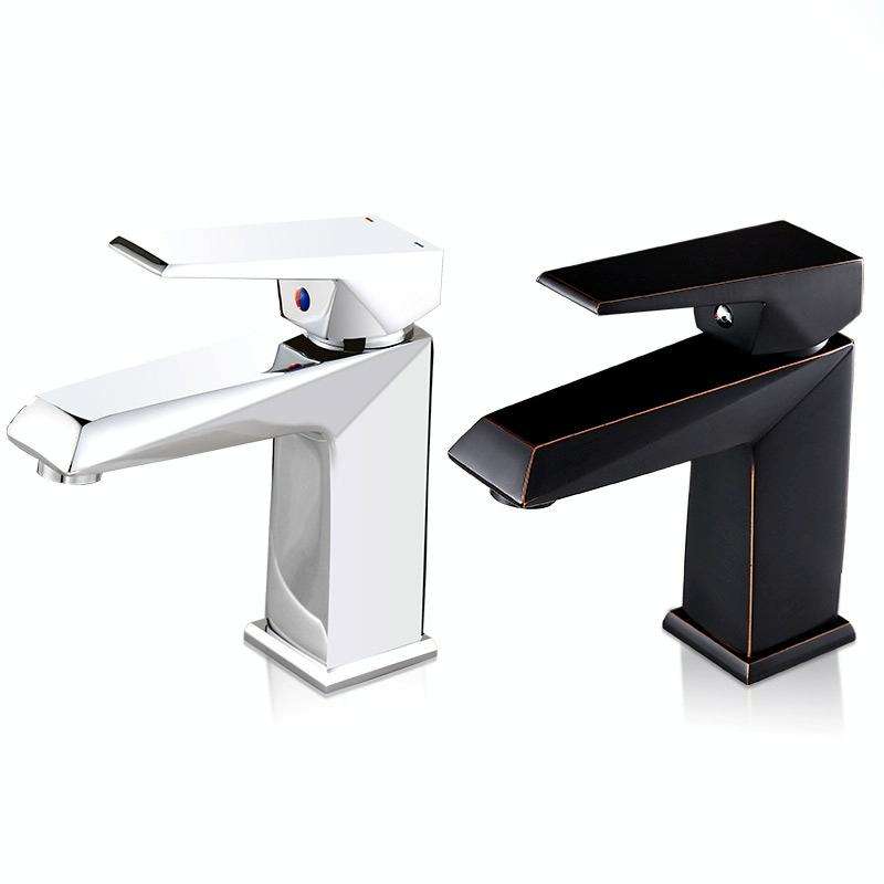 Hardware Faucet Bathroom Hot & Cold Water Faucet, Specification: Black 99508