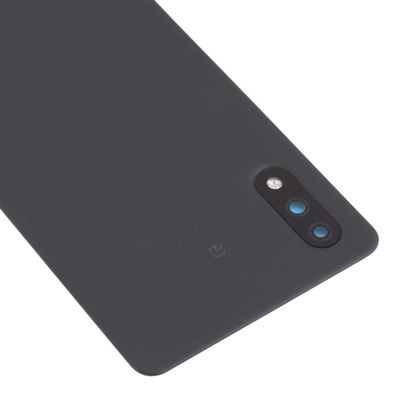 Battery Back Cover with Camera Lens Cover for Sony Xperia Ace II SO-41B(Black)