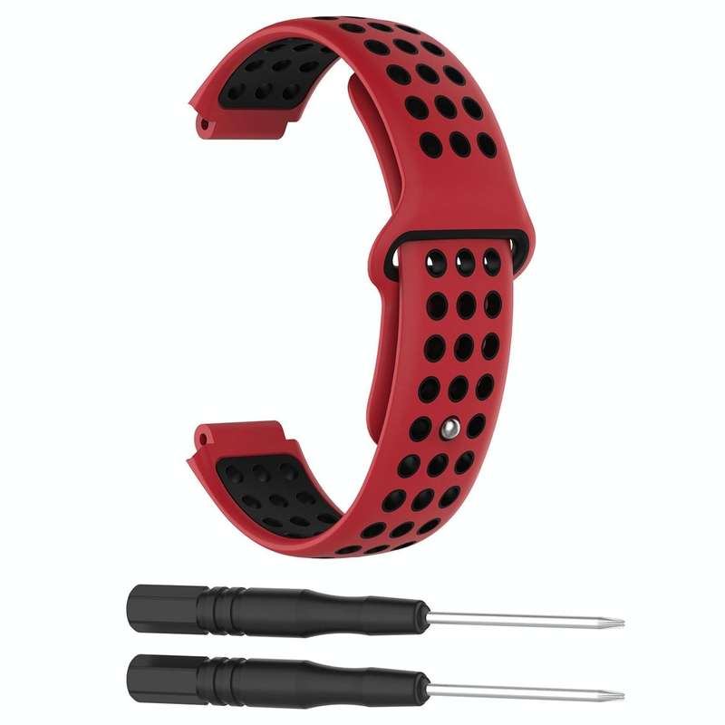 For Garmin Forerunner 220 / 230 / 235 / 630 / 620 / 735xt Silicone Watch Band(Red black)