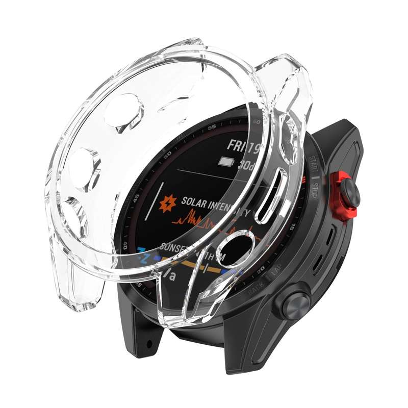For Garmin Fenix 7s Shockproof TPU Soft Protective Case(Black)