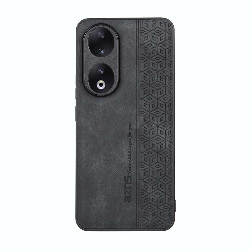 For Honor 90 AZNS 3D Embossed Skin Feel Phone Case(Black)